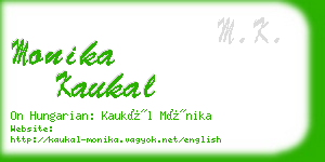 monika kaukal business card